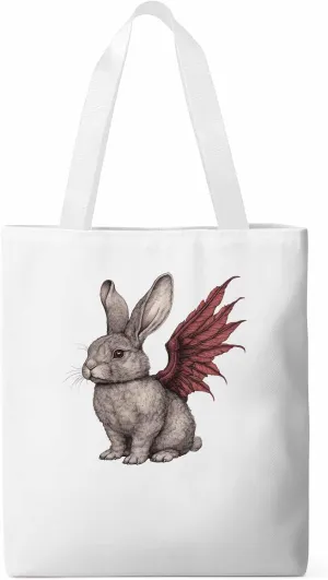 Canvas Bag Bunny Realism Canvas Grocery Bag with Long Shoulder Strap Foldable, Washable Shopping Bags Reusable White Shoulder Bag for Women 14x16 inch