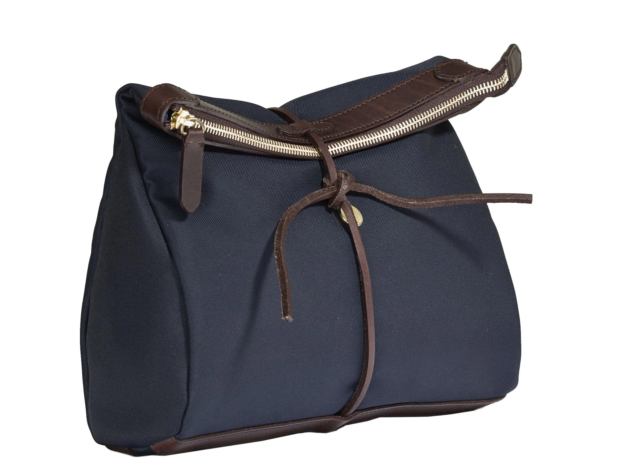 Canvas Carry Bag Navy Dark Brown