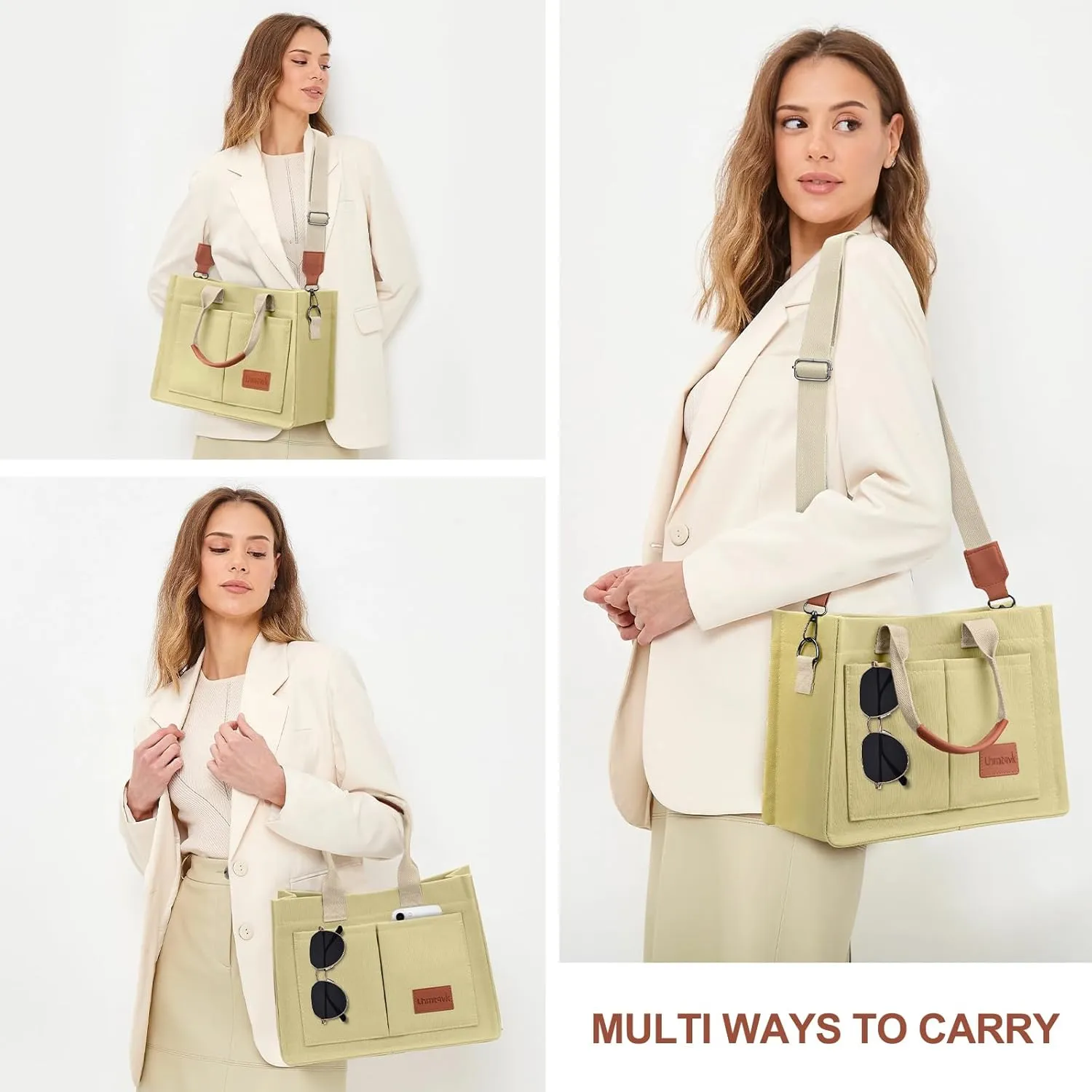 Canvas Tote Bag for Women, Large Work Purses Bible Tote