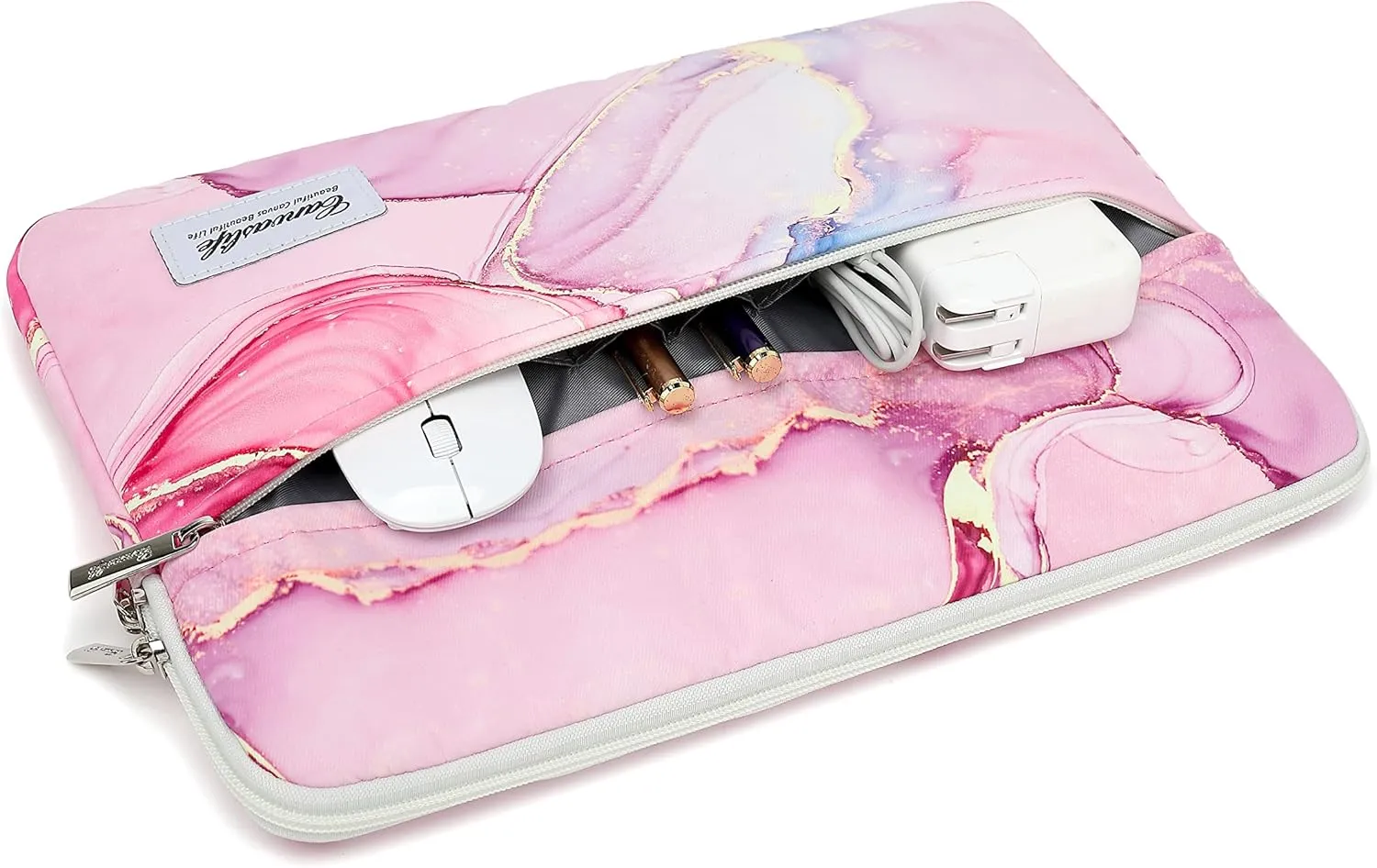 canvaslife Pink marble Patten Laptop Sleeve 14 inch 14.0 inch Laptop case Bag