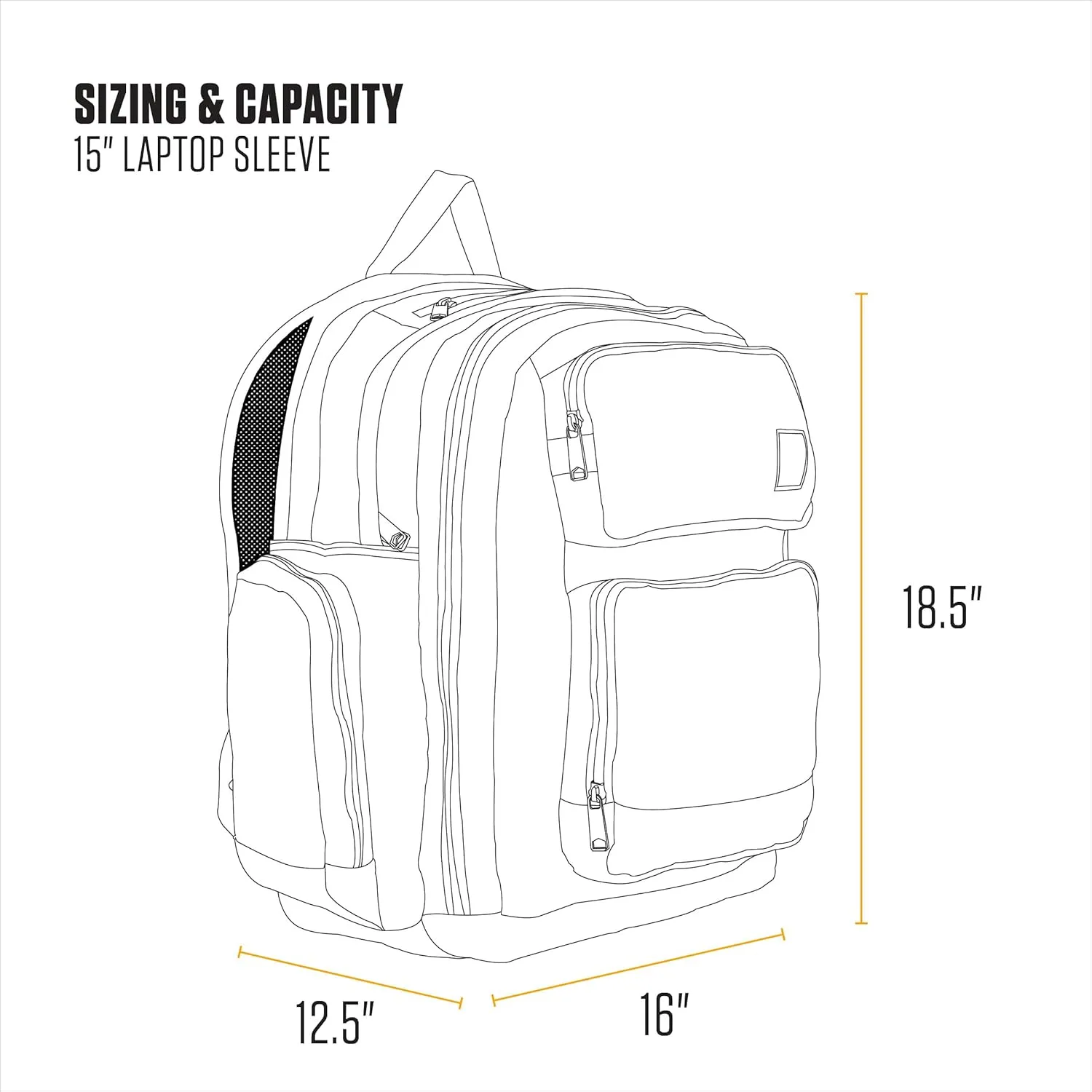Carhartt 35L Backpack, Durable Pack with Laptop Sleeve and Duravax Abrasion Resistant Base, Everyday Triple Compartment Brown, One Size