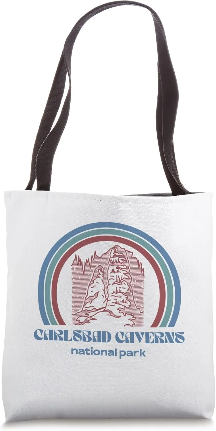 Carlsbad Caverns National Park Retro Vintage Style Outdoor Tote Bag