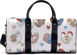 Carp In The Pond Illustration Duffel Bag Travel Yoga Camping Gym Shoulder Bags Sports Handbag Lightweight canvas Tote Bag Holdall for Men Women