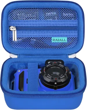Carrying Case for KODAK PIXPRO WPZ2 Rugged Waterproof Digital Camera, Underwater Photography Camera Hard Travel Bag, Mesh Pocket for Battery, USB Cable and SD Card, Blue
