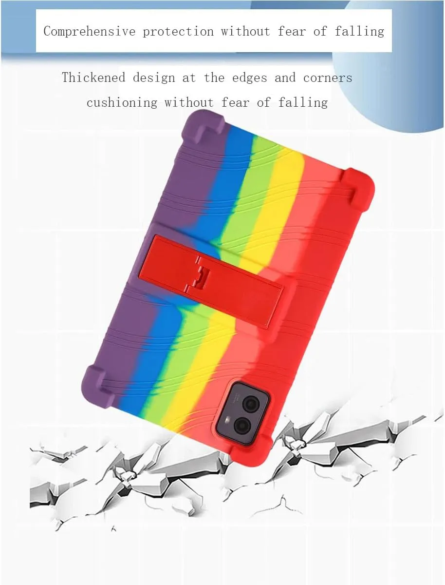 Case for Teclast T65 Max Tablet   Tempered Glass Screen Protector Protective Film,Soft Gel Blue Shell Silicone Tablet Cover for Teclast T65 Max (12.95")