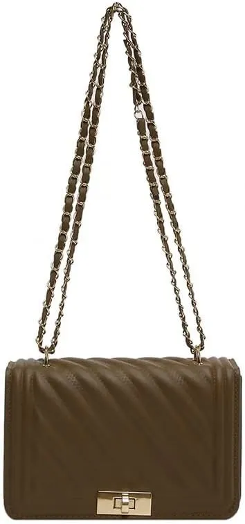 Casual Thread Lock Trendy Personalized Fashion Small Square Bag for WomenChain Simple Single Shoulder Crossbody Bag