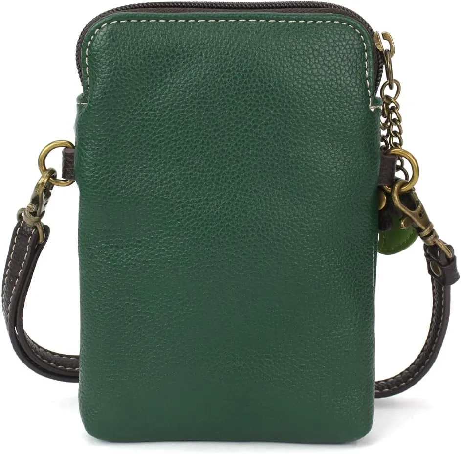 CHALA Cell Phone Crossbody Purse-Women PU Leather/Canvas Multicolor Handbag with Adjustable Strap