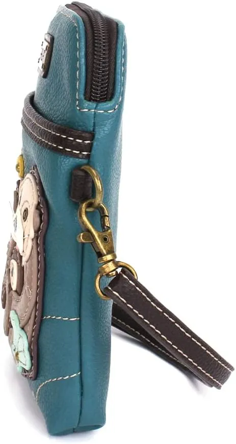 CHALA Cell Phone Crossbody Purse-Women PU Leather/Canvas Multicolor Handbag with Adjustable Strap