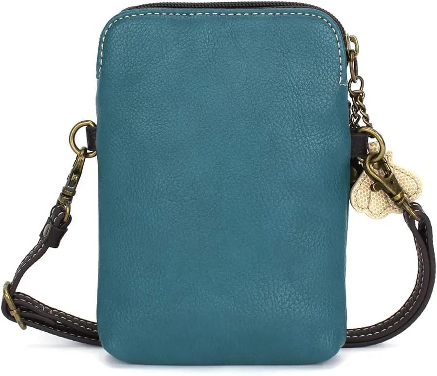 CHALA Cell Phone Crossbody Purse-Women PU Leather/Canvas Multicolor Handbag with Adjustable Strap
