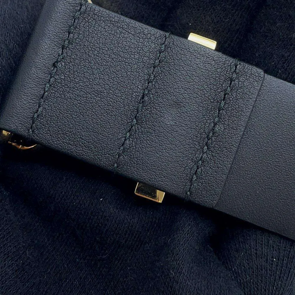 CHANEL CC Logo Belt Size 75 Black Leather