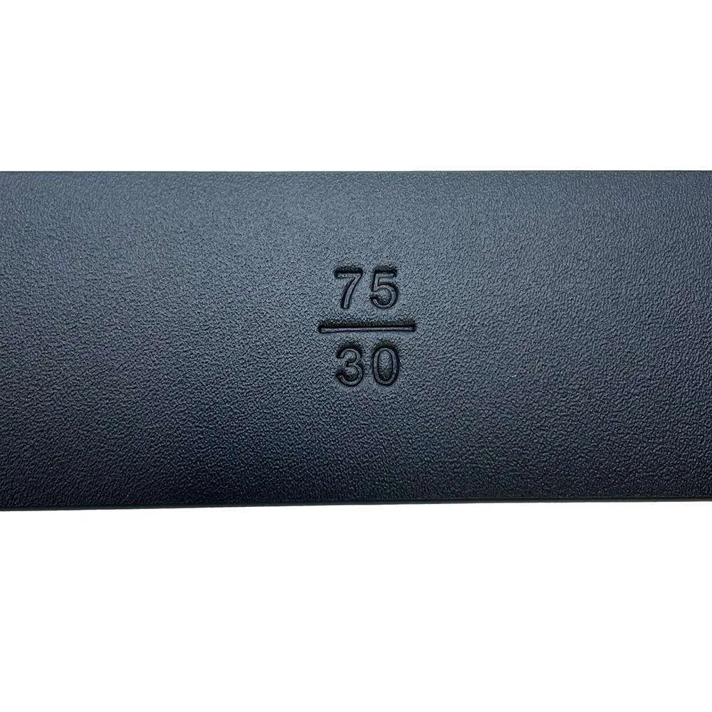 CHANEL CC Logo Belt Size 75 Black Leather