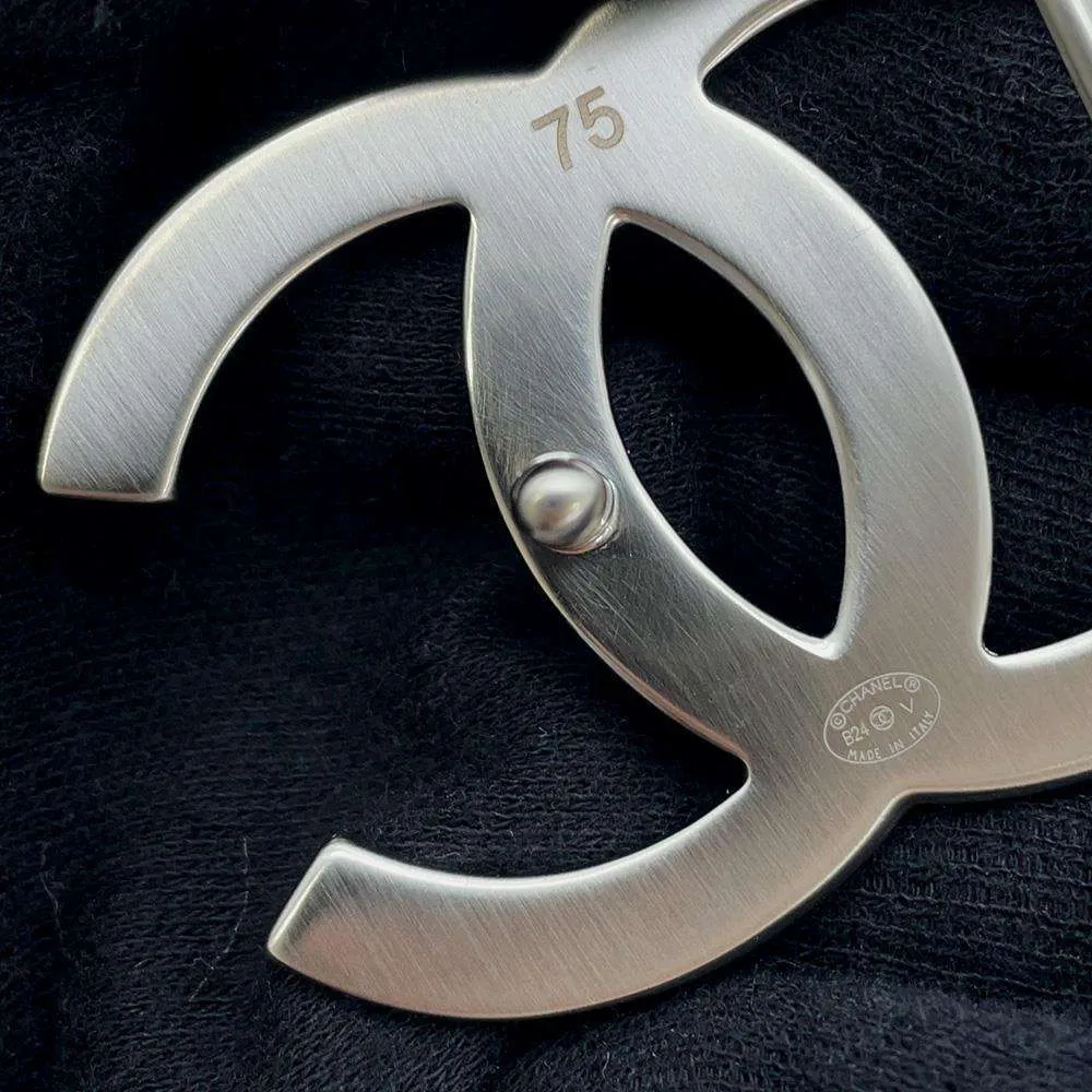CHANEL CC Logo Reversible Belt Size 75 Black/BordeauxA73462 Leather