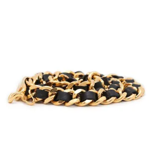 CHANEL ChainBelt 31 Cambon Coin Black Metal Leather