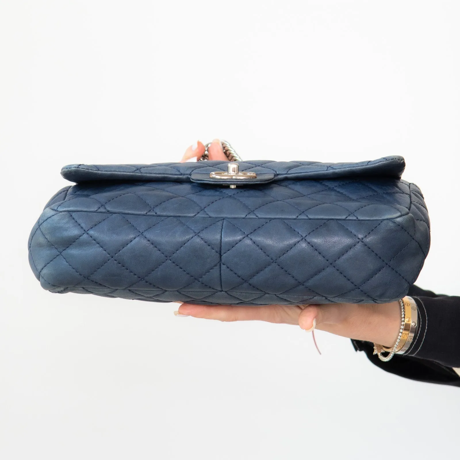 Chanel Flap Innovative Blue Leather Trend-setting Shoulder Single Bag