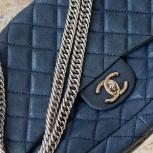 Chanel Flap Innovative Blue Leather Trend-setting Shoulder Single Bag