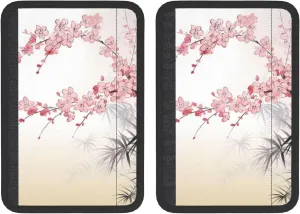 Cherry Blossoms Tree Zen Car Seat Belt Pad 2 Pack Universal Fit Seatbelt Cover Soft and Comfortable Backpack Shoulder Pad Adjustable Neck Cushion Protector Harness Pad for Car Bag