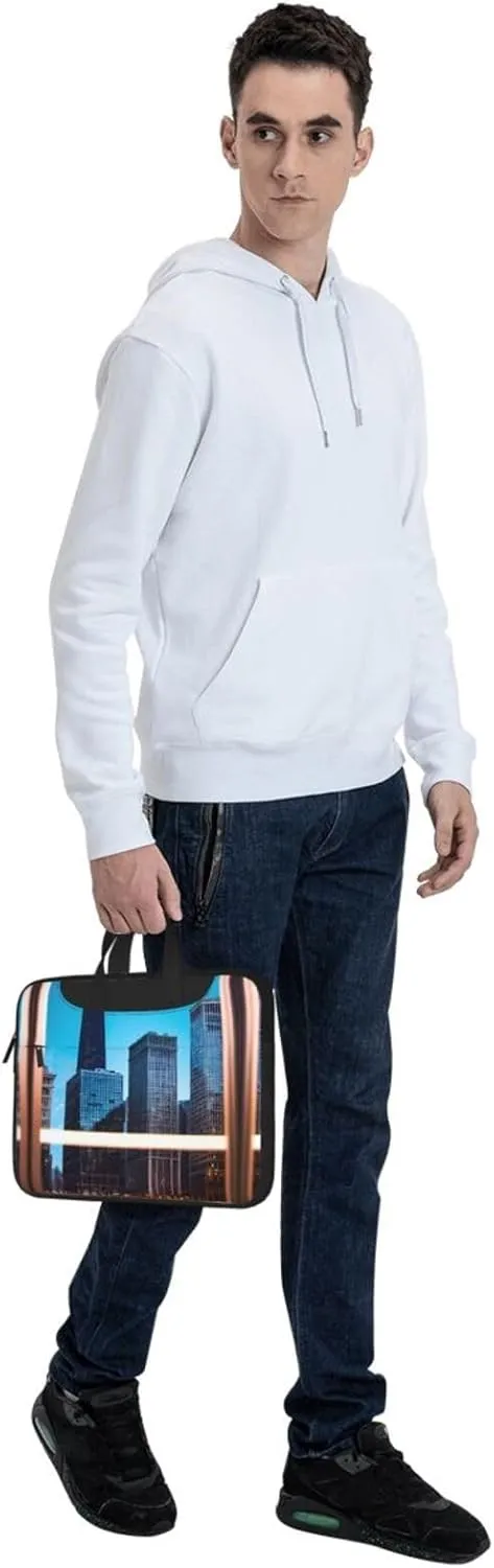 Chicago Reflect Print Work Laptop Bag Stylish and Protective Laptop Case Briefcase for Men Women Office