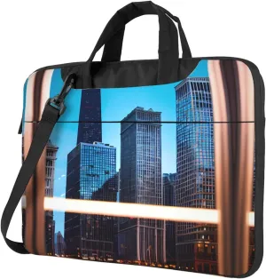 Chicago Reflect Print Work Laptop Bag Stylish and Protective Laptop Case Briefcase for Men Women Office