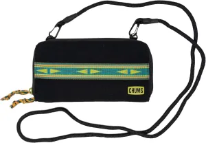 Chums Nomad Wallet - Purse & Cell Phone Wallet with Card Storage, Extra Pocket Space & Removable Strap - Black