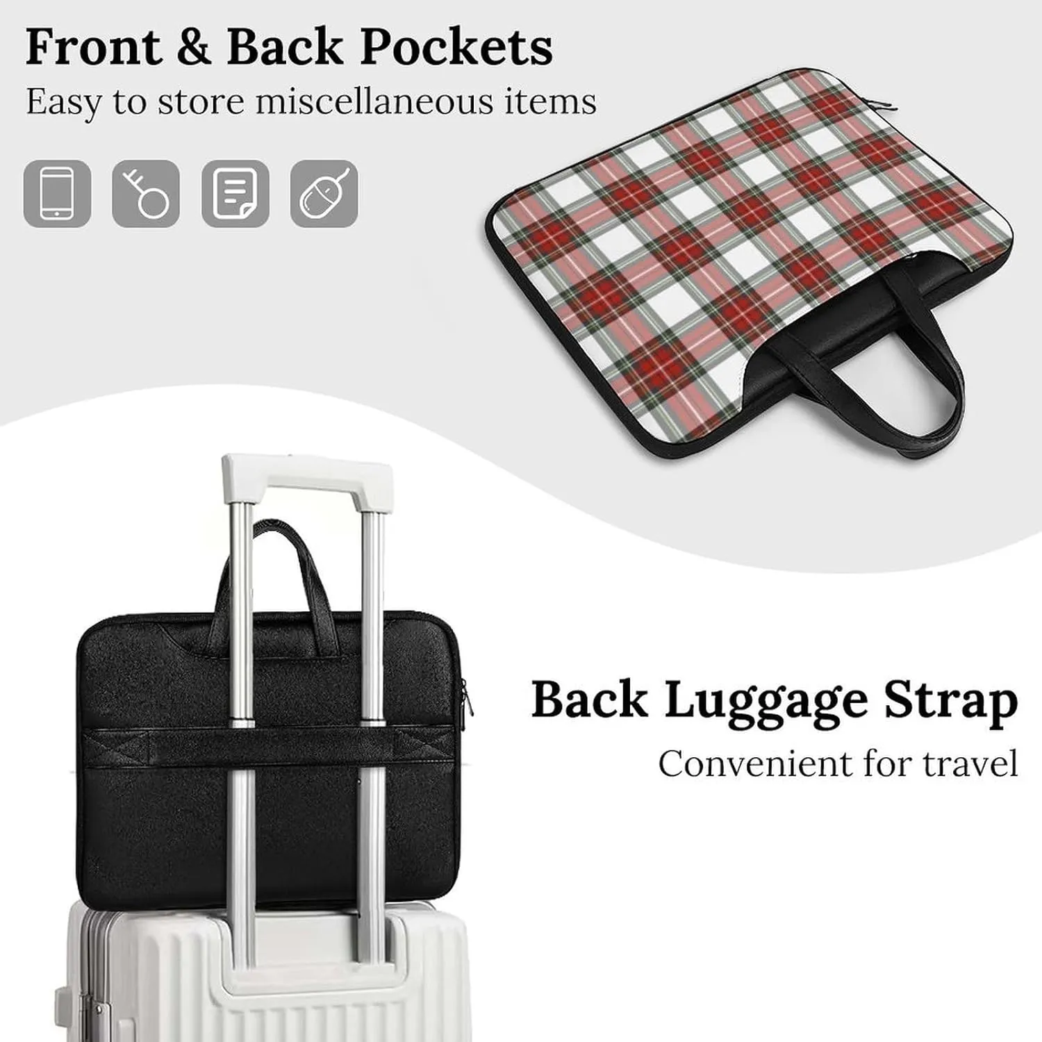 Clan MacArthur Arthur Handheld Single Shoulder Crossbody Laptop Bag Unisex