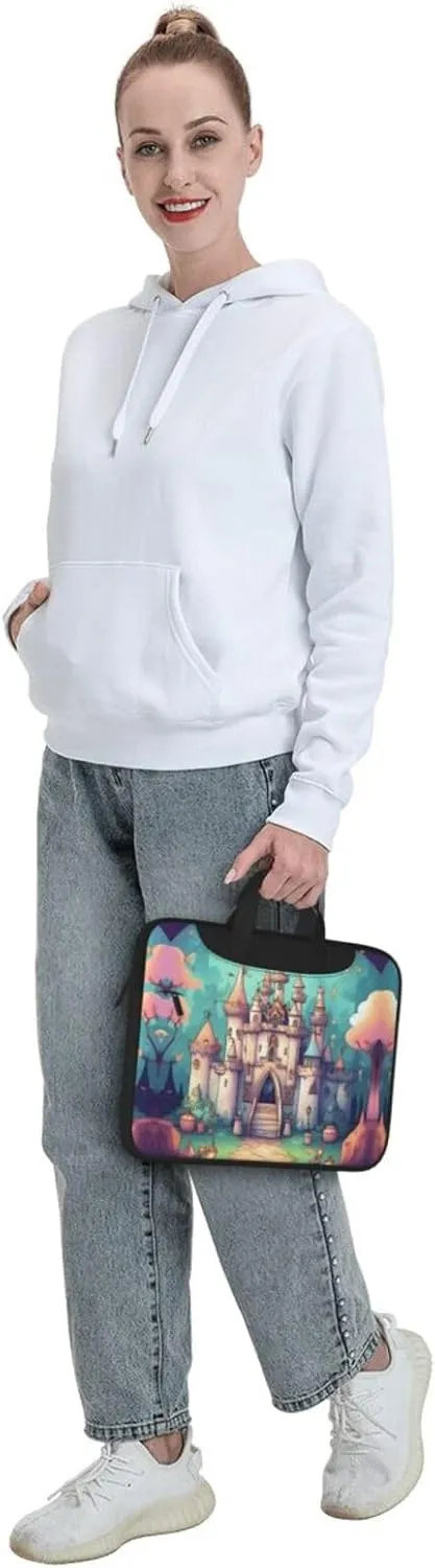 Classical castle Pattern Laptop Bag - with Soft Interior, Multiple Pockets - Ideal for Men, Travel and Business