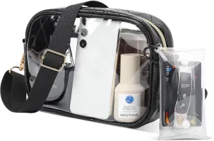 Clear Bag for Stadium Events, Clear Sling Purse Crossbody Bag with Adjustable Shoulder Strap for Women Concert