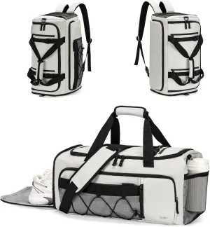 CLUCI Gym Bag for Men & Women, Travel Duffle Sports Duffel Bag Gym Weekender Overnight Backpack with Shoe Compartment