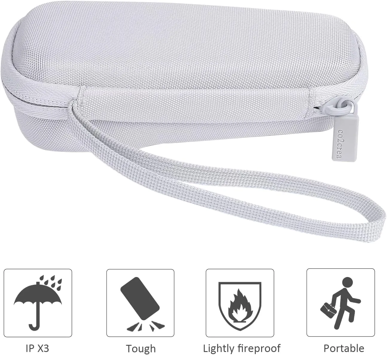 co2CREA for Zoom H1n H1 Digital Handy Recorder Hard Protective Case, Portable Travel Case Replacement (White)