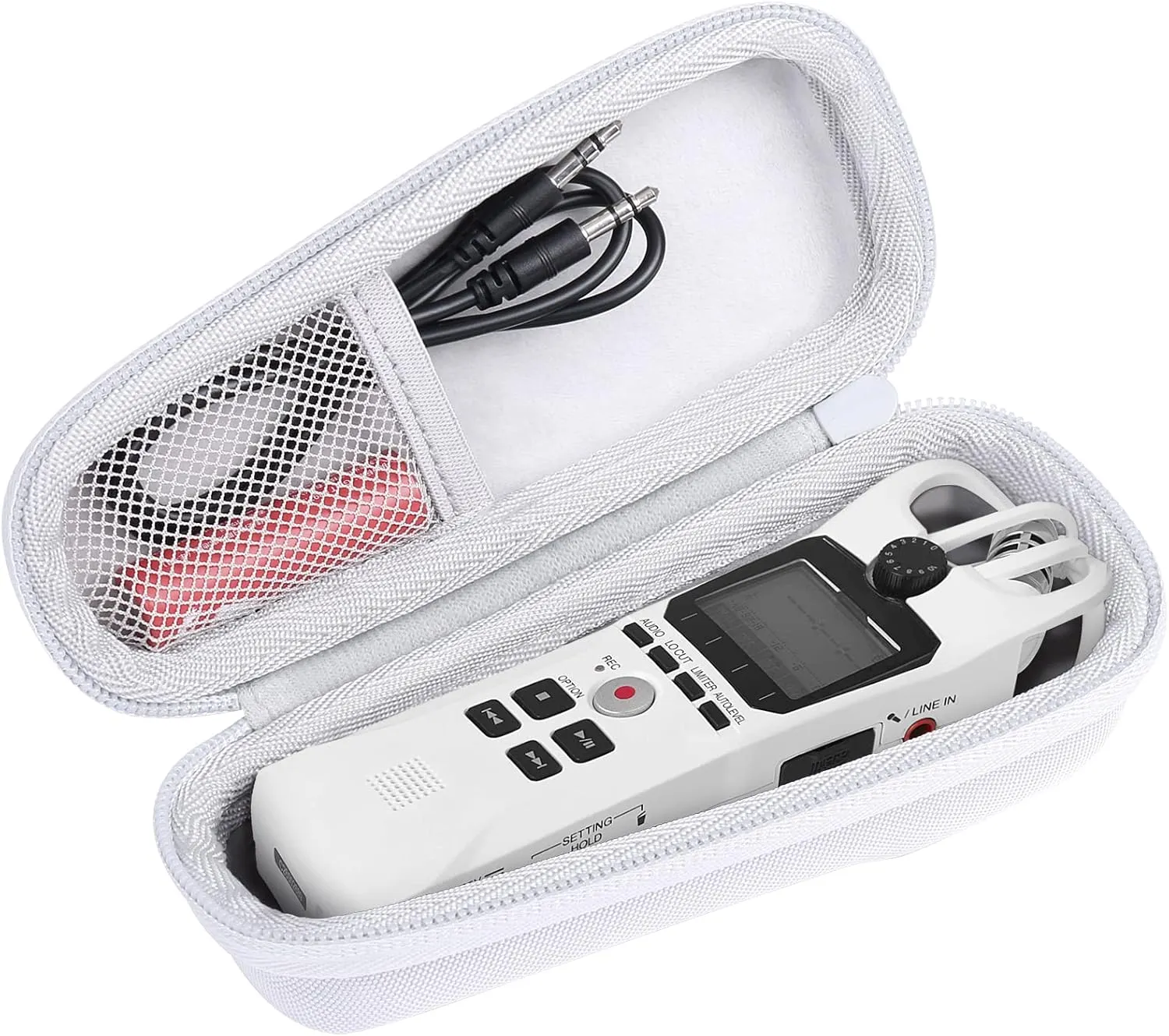 co2CREA for Zoom H1n H1 Digital Handy Recorder Hard Protective Case, Portable Travel Case Replacement (White)