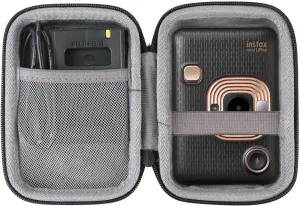 co2CREA Hard Travel Case Replacement for Fujifilm Instax Mini Liplay Hybrid Instant Camera (Black Case)