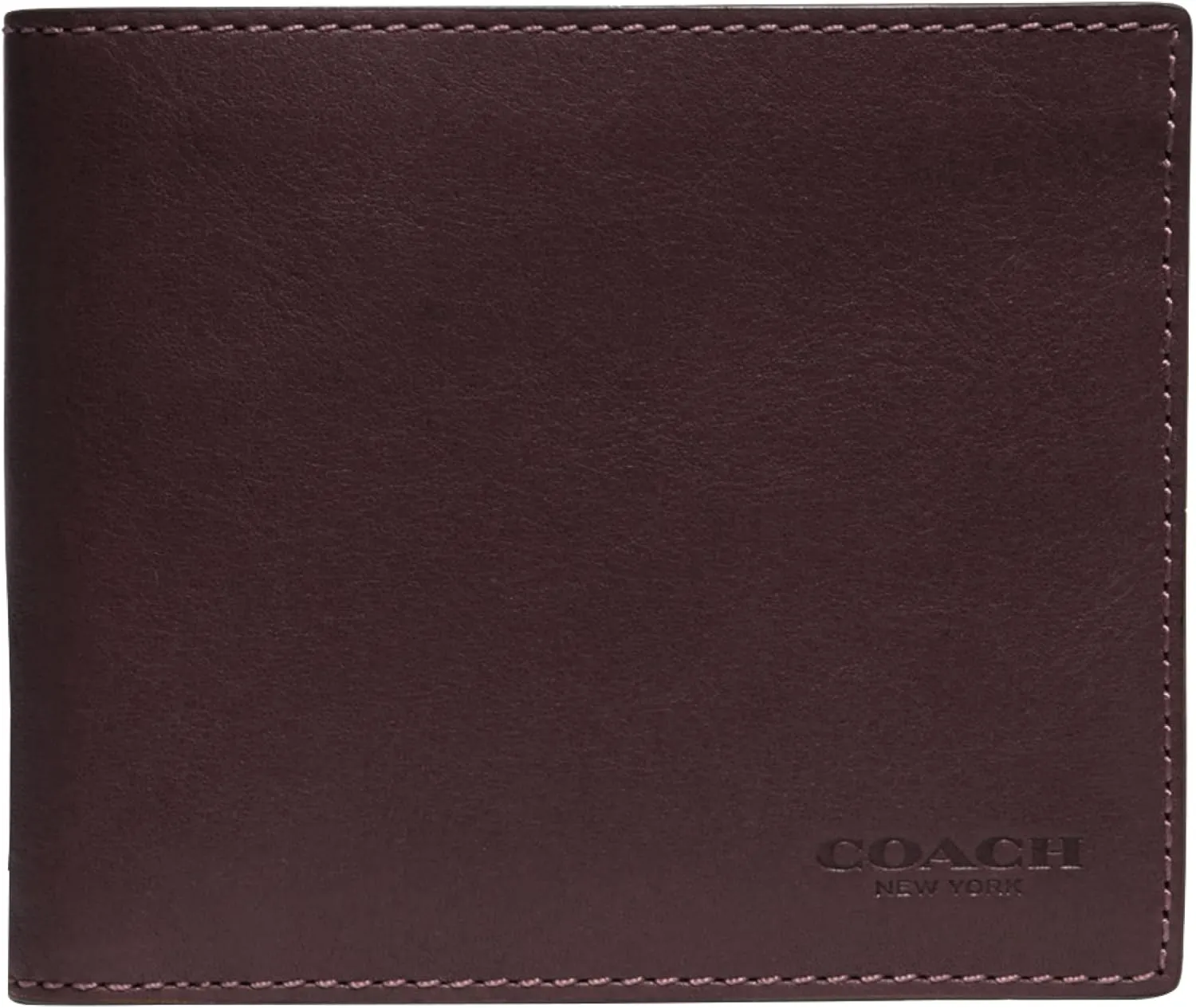Coach Slim Billfold in Sport Calf, MAHOGANY, One Size