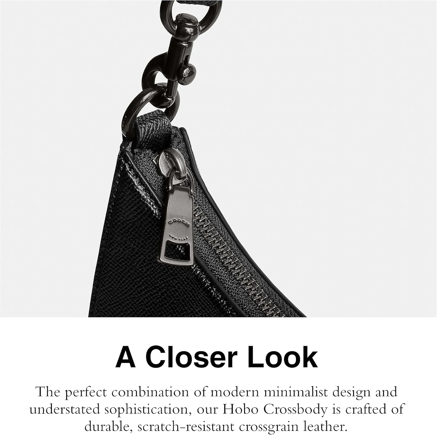 Coach Unisex Hobo Crossbody Bag in Crossgrain Leather