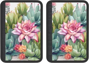Colorful Cactus Car Seat Belt Pad 2 Pack Universal Fit Seatbelt Cover Soft and Comfortable Backpack Shoulder Pad Adjustable Neck Cushion Protector Harness Pad for Car Bag