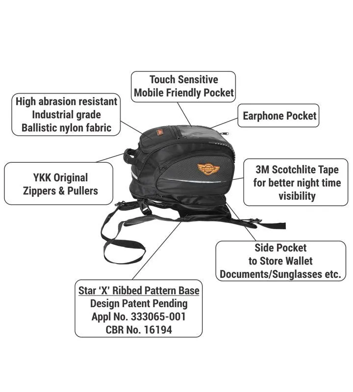 Combo 6: Rhino Mini 50L Tail Bag   Shark Universal 28L Tank Bag