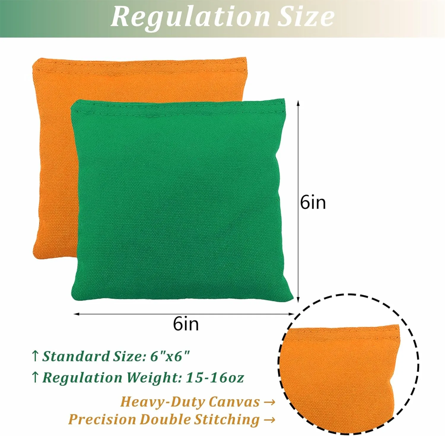 Cornhole Bags Set of 8 Regulation Professional Corn Hole Bean Bags Weather Resistant for Tossing Adults Yard Game