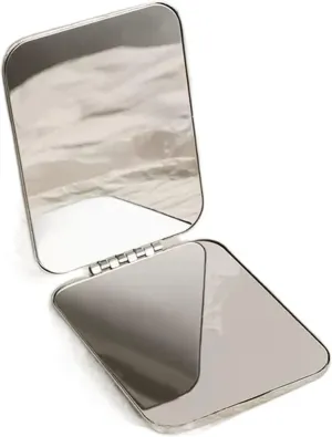 Cosmetic Mirror Mirror Female Portable Portable Folding Double-Sided Stainless Steel Makeup Mirror Student Mini Make-up Mirror Make Up Mirrors (Color : A) (B)