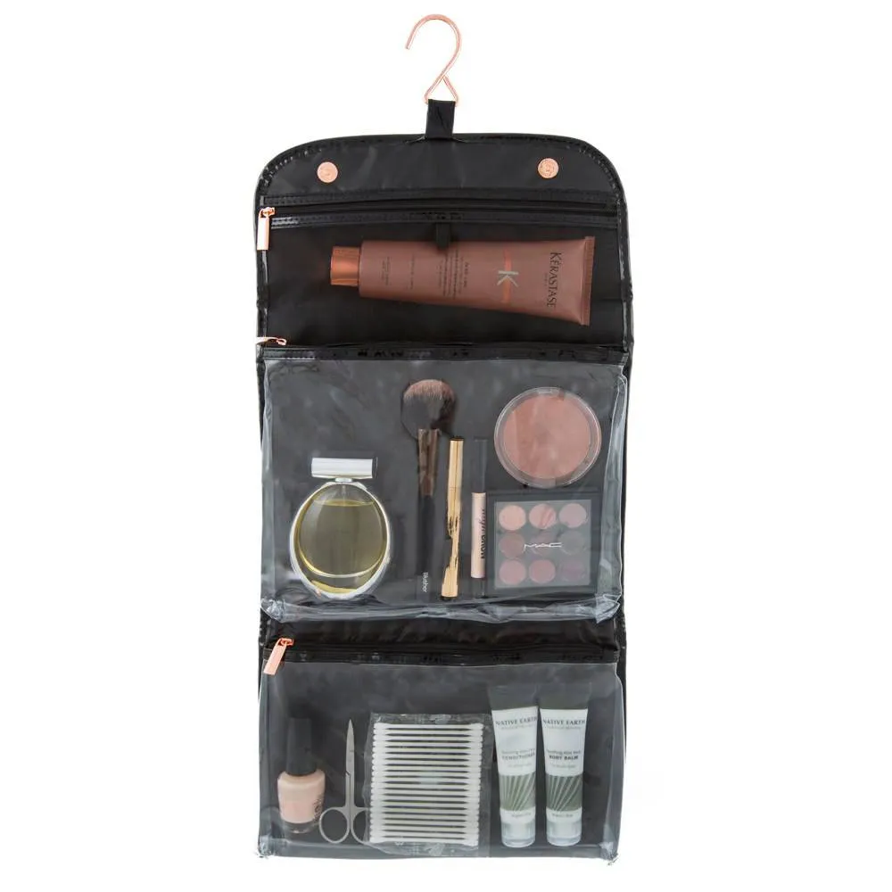 Cosmetic Toiletry Hanging Bag - Damask Print