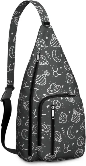 Cosmos Planet Space Crossbody Bag Daypack for Women Men Lightweight Waterproof Sling Bag Backpack Hiking Cycling