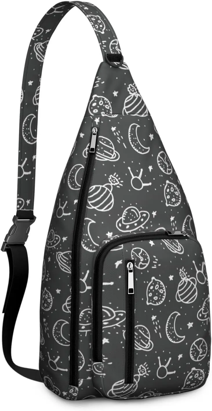 Cosmos Planet Space Crossbody Bag Daypack for Women Men Lightweight Waterproof Sling Bag Backpack Hiking Cycling