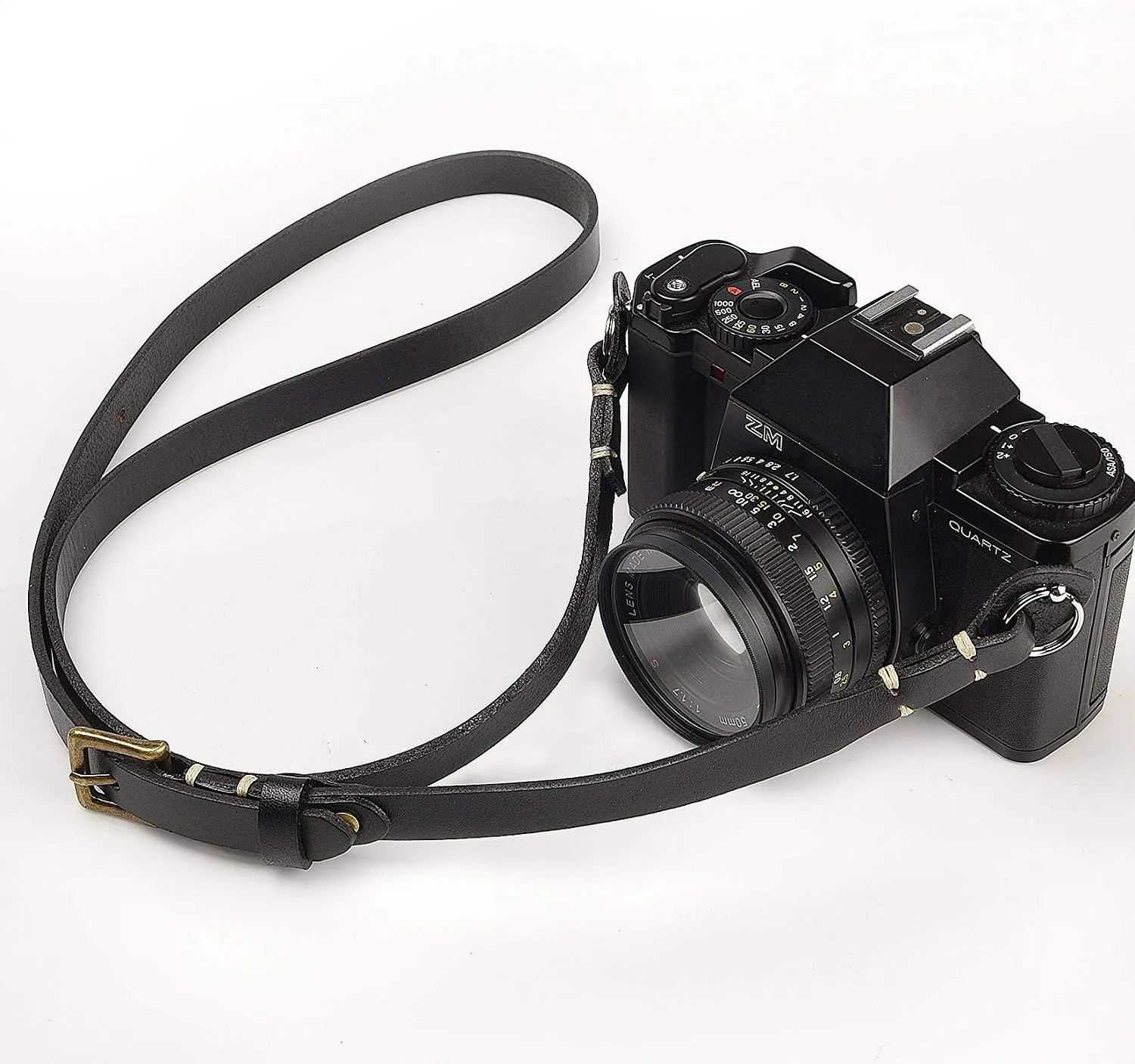 CP006 Camera Shoulder Neck Strap Black with Four Stage Buckled Adjustable Length compatible with Canon Sony Fujifilm Olympus Leica Mirrorless Compact Cameras