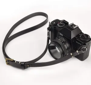CP006 Camera Shoulder Neck Strap Black with Four Stage Buckled Adjustable Length compatible with Canon Sony Fujifilm Olympus Leica Mirrorless Compact Cameras