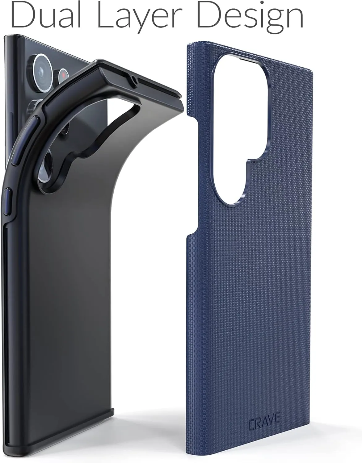 Crave Dual Guard for Samsung Galaxy S23 Ultra Case, Shockproof Protection Dual Layer Case for Samsung Galaxy S23 Ultra - Navy