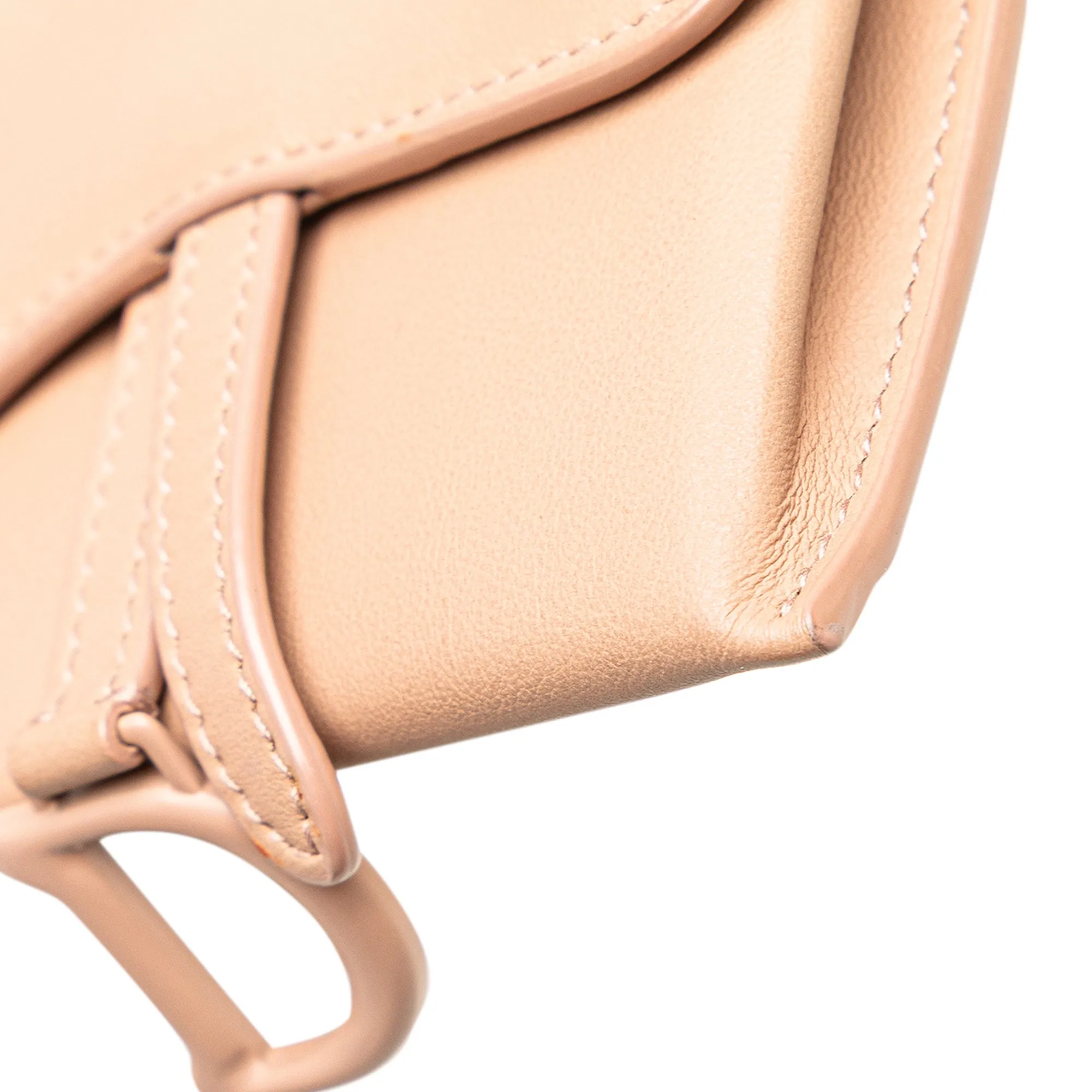 Creme Dior Nano Ultra Matte Calfskin Saddle Chain Pouch Crossbody Bag