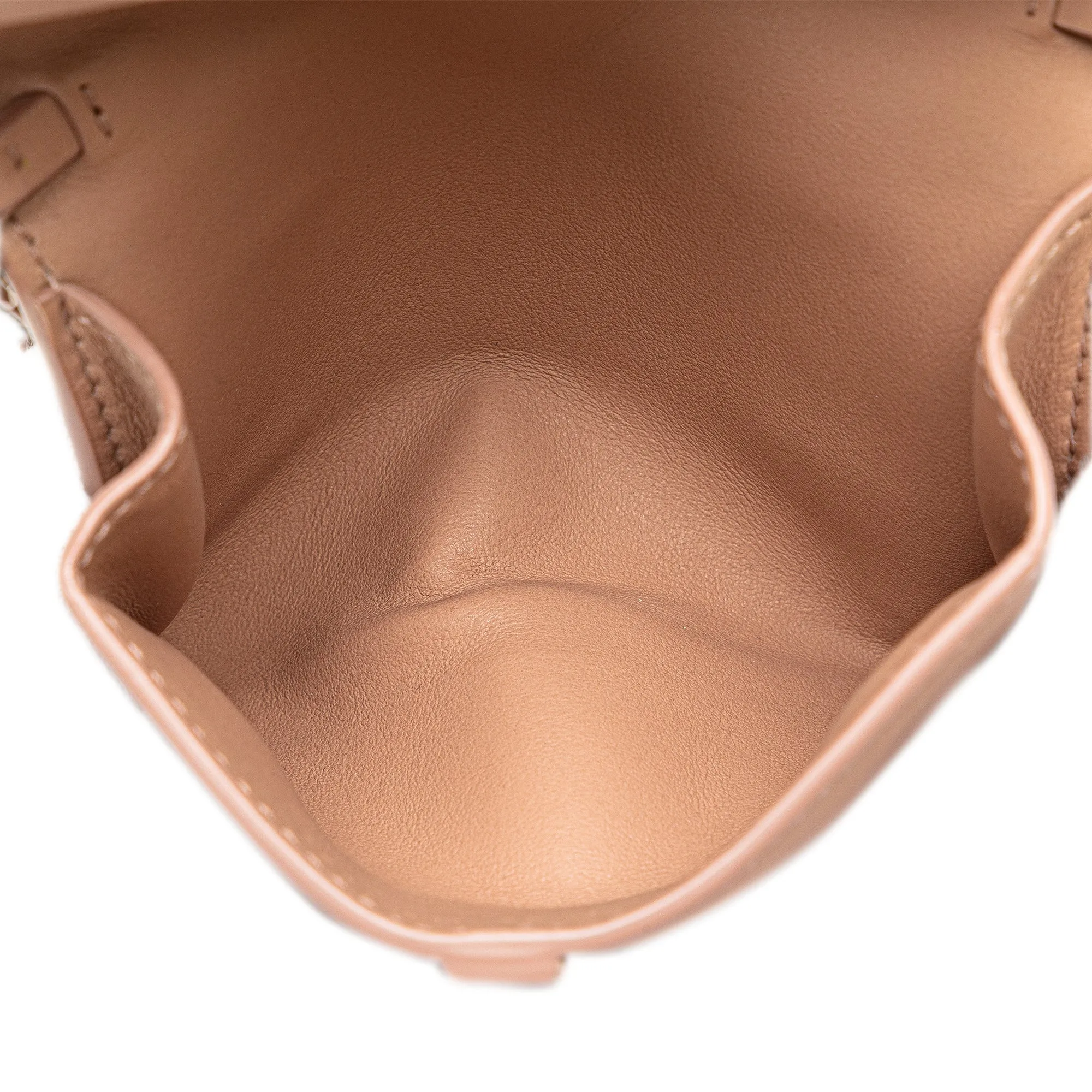 Creme Dior Nano Ultra Matte Calfskin Saddle Chain Pouch Crossbody Bag