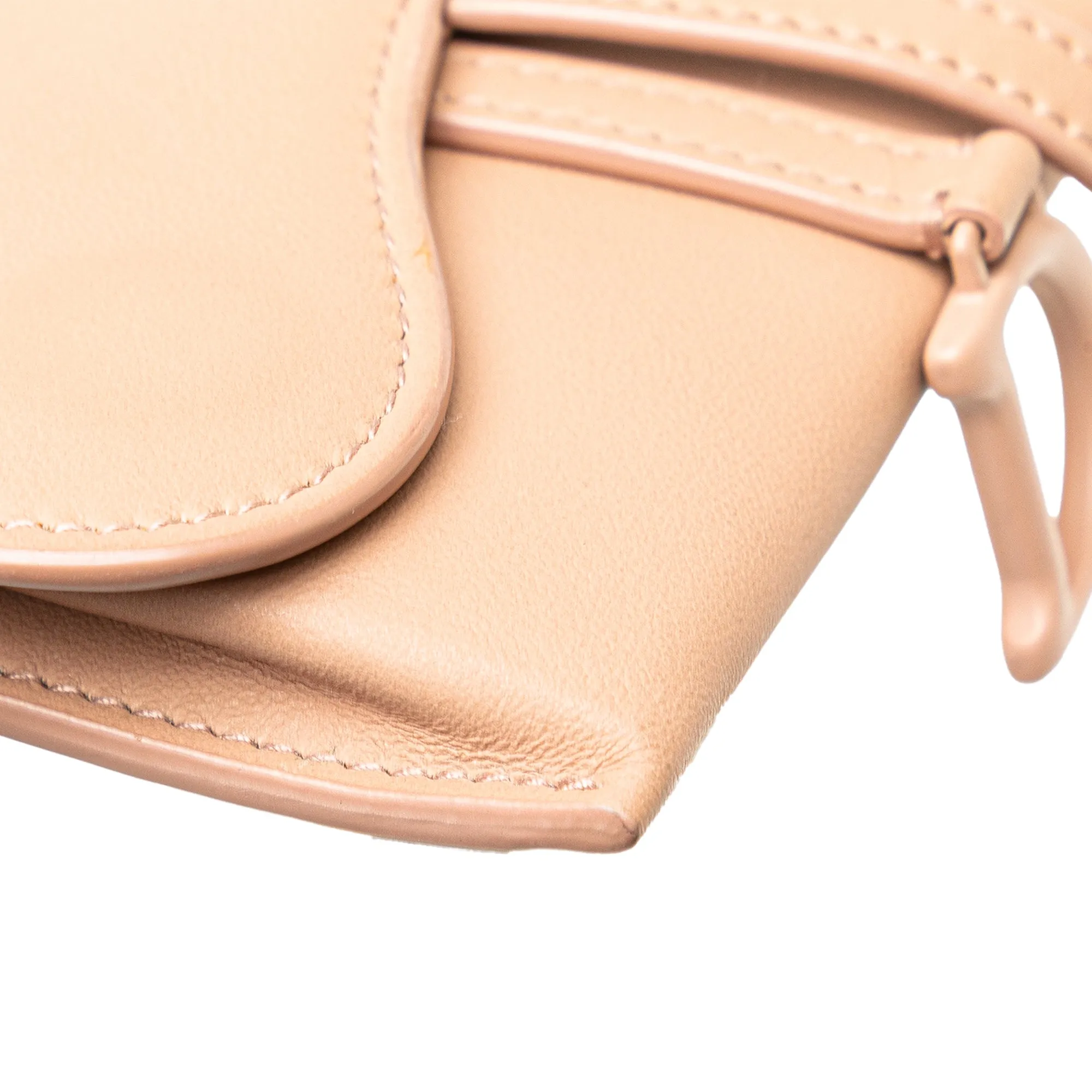 Creme Dior Nano Ultra Matte Calfskin Saddle Chain Pouch Crossbody Bag