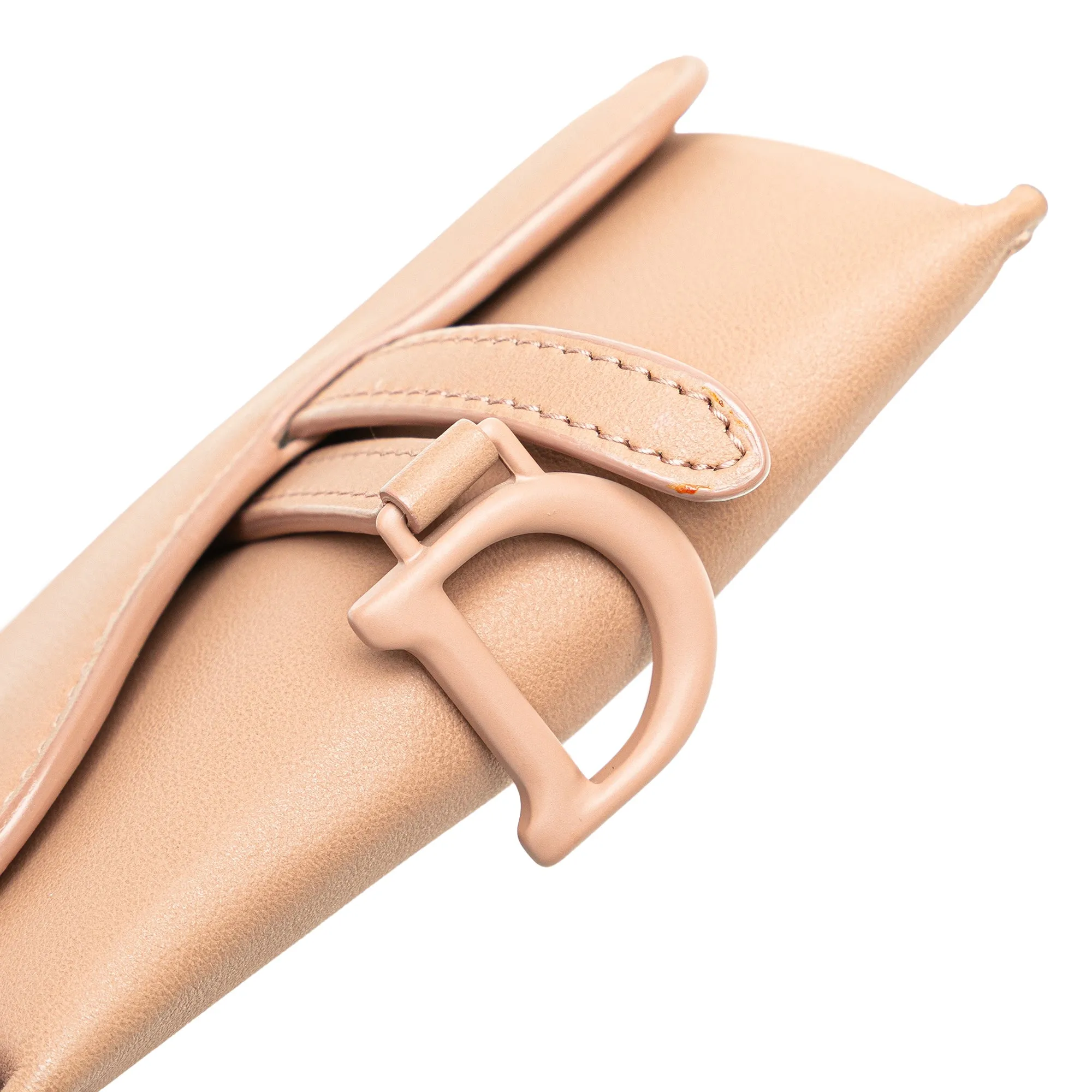 Creme Dior Nano Ultra Matte Calfskin Saddle Chain Pouch Crossbody Bag