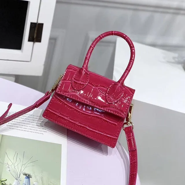 Crocodile Trusted platform Quality Messenger Handbag bag Small Special promotion 2019 pattern Leather New Chain Square Mini Fashion Bags PU Women's Shoulder