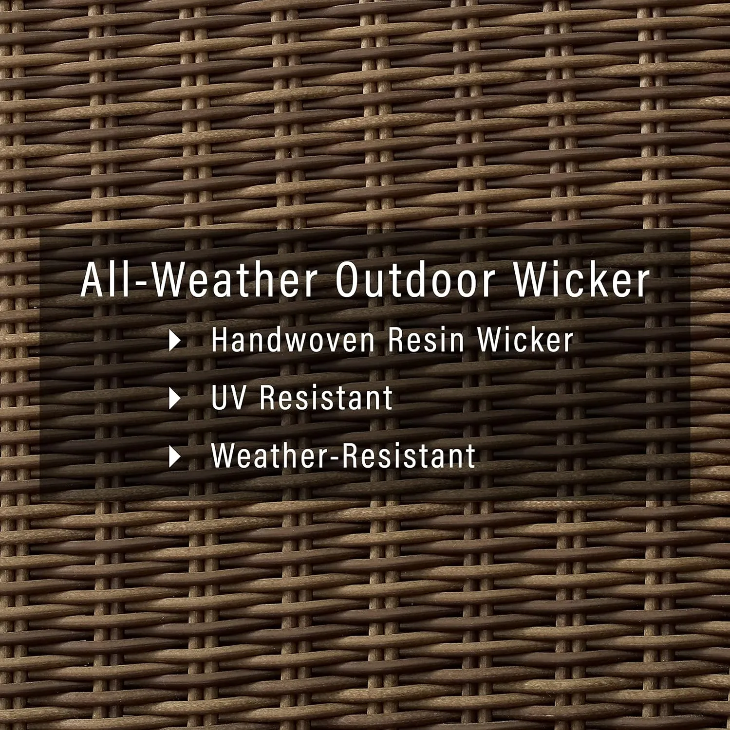 Crosley Furniture Bradenton Wicker Outdoor Sofa, 3-Person Patio Couch for Porch, Deck, Backyard, Brown with Navy Cushions
