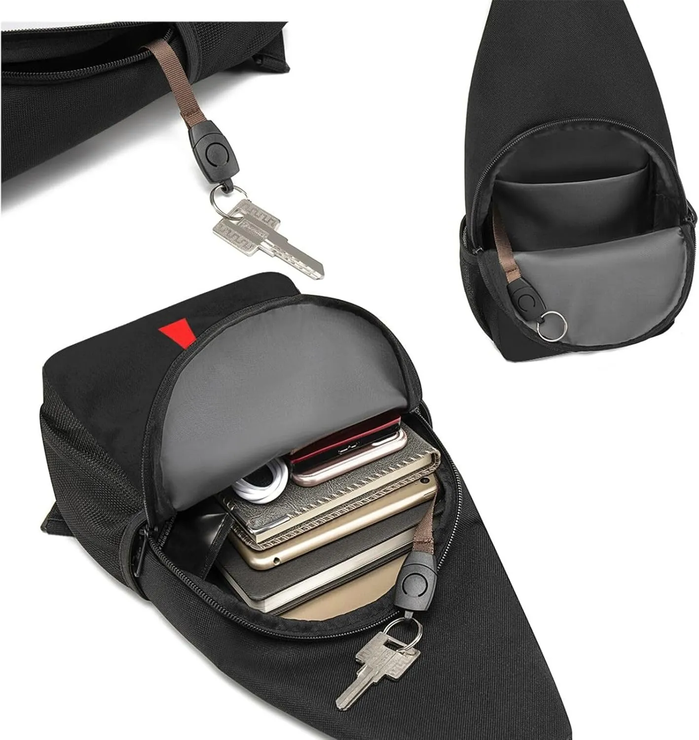 Cross Knights Templar Unisex Chest Bag Lightweight Crossbody Shoulder Bag Travel Pocket