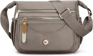 Crossbody Bag for Women, high density Nylon Shoulder Messenger Bag Trendy Pocketbooks, Waterproof and Multi-Pockets
